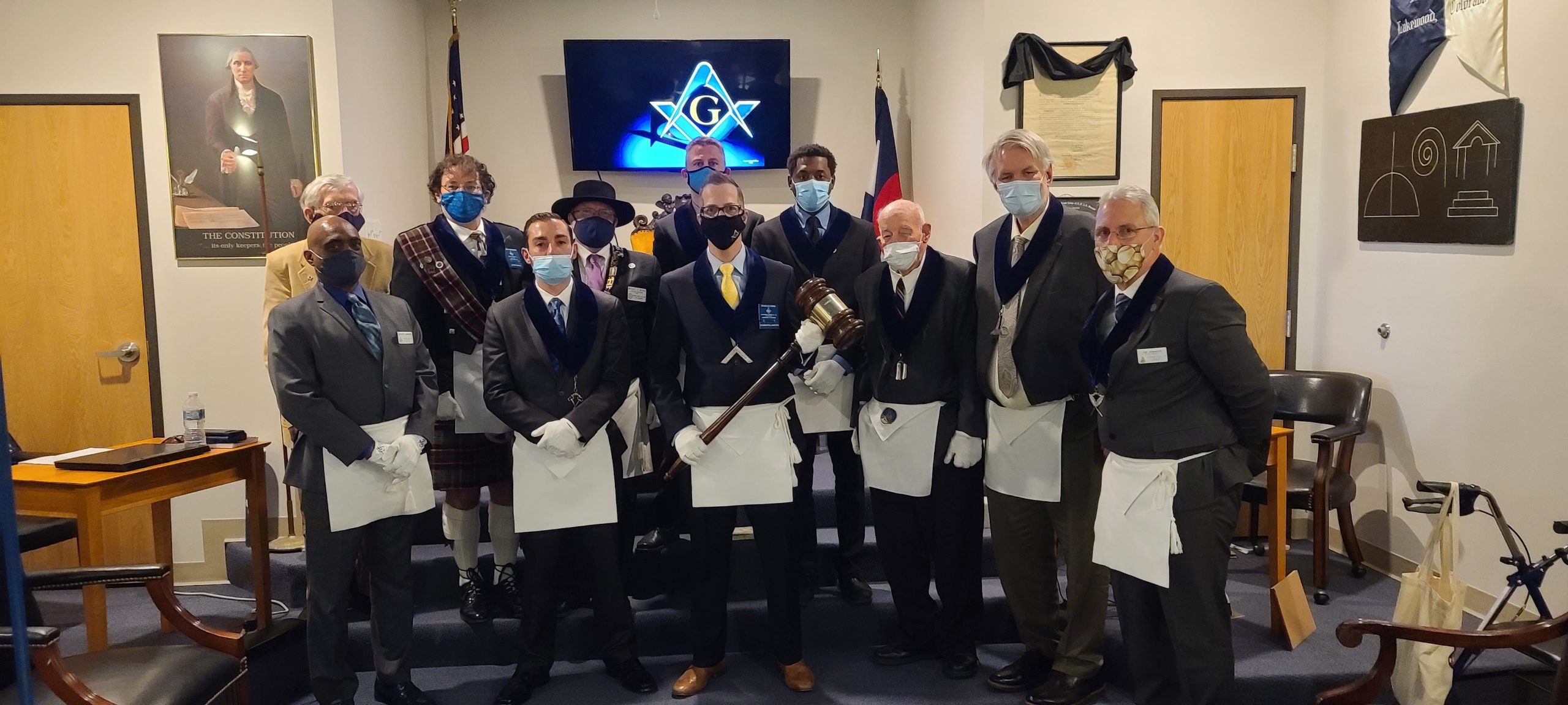 Lakewood Masonic Lodge with Traveling Gavel 2021